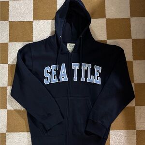 Navy and Blue Seattle Hoodie